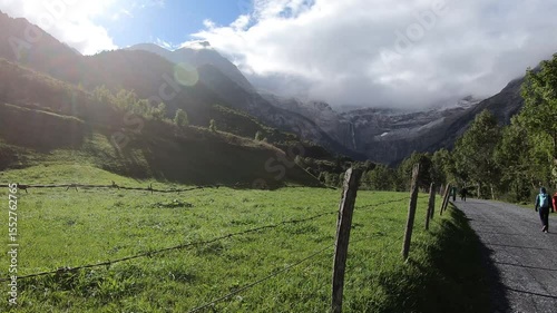 path to the Gavarnie cirque, Pyrenees mountains, France