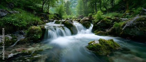 High definition mountain peak and river scenery pictures