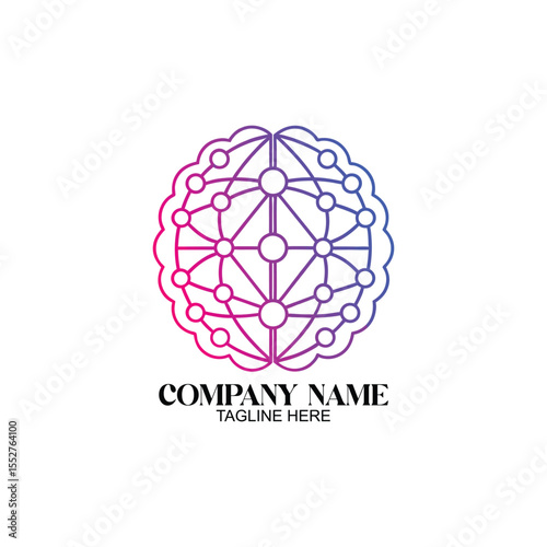 Brainwave Fusion: A visionary design that blends the intricacy of a human brain with the expansive connectivity of the digital world, rendered in captivating graphic resources.