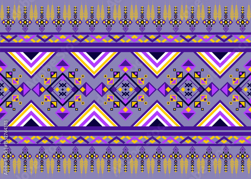 Geometric Ethnic pattern, 
Native American tribal fabric, tile, carpet, vector, 
illustration design