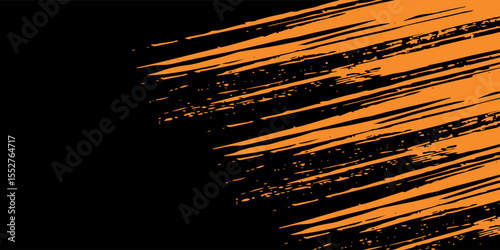 orange black brush Car sticker wrap pattern banner abstract sporty lines black orange color combination grunge brush modern pattern racing motorsport vector design.modern.eps 10.