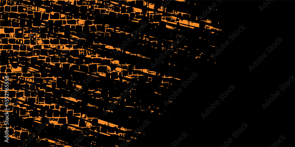 orange black brush pattern car sticker banner abstract sporty lines black orange color combination grunge brush pattern modern racing motorsport design,