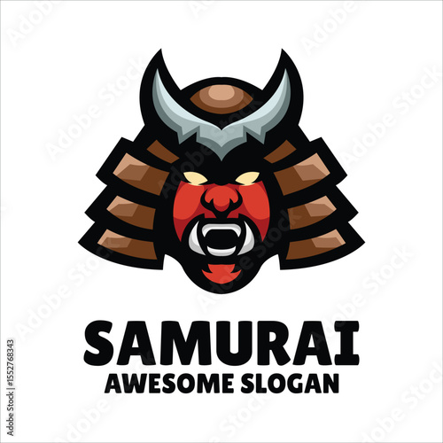 Samurai Mascot Logo Design Esport or Corporate Logo vector