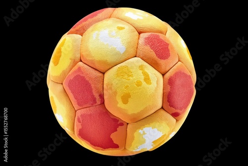 Soccer Ball Transforming Into Vibrant Spherical Artwork With Dynamic Textures and Colors