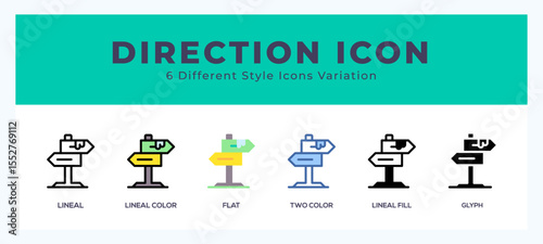 Direction set of simple icons great for web. app. presentation and more.