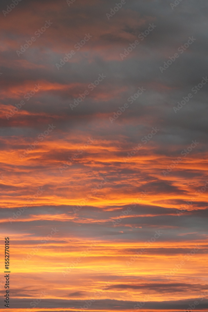 Fototapeta premium Purple and orange sky at sunset