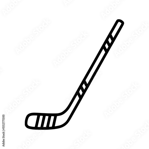 Line art illustration of a hockey stick