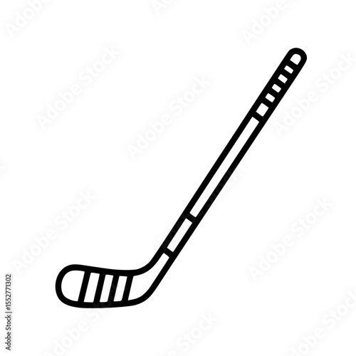 Line art illustration of a hockey stick