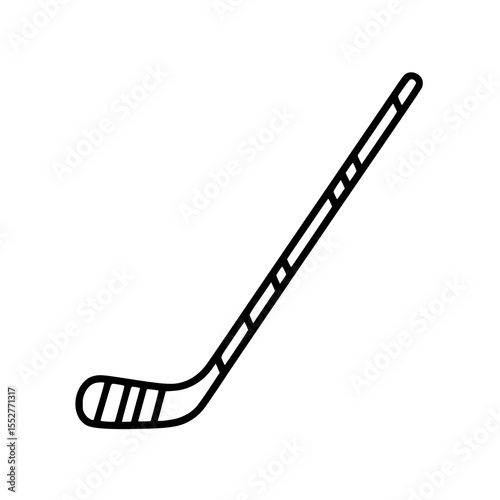Line art illustration of a hockey stick
