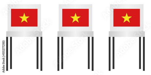 Voting Booths. Election in Vietnam. Election Concept.