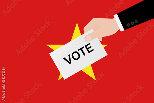 Election in Vietnam. Election Concept. Vector Illustration.