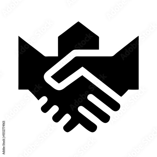 Business handshake symbolizing agreement isolated on white background