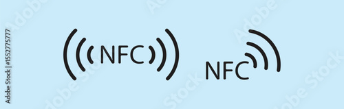 NFC icon . NFC payment with mobile phone, vector illustration