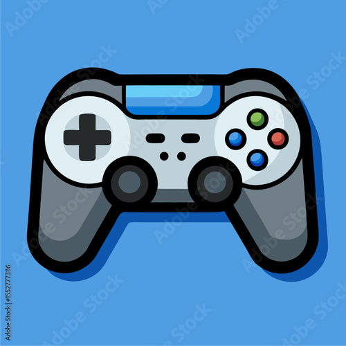 Gaming Controller Icon A Vibrant Vector Illustration of a Modern Gamepad