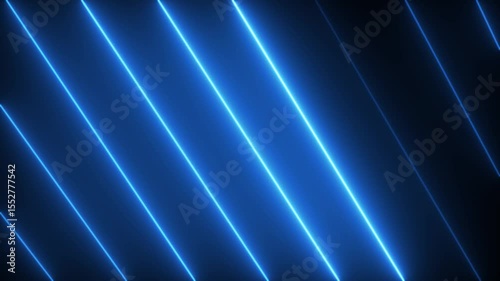 Futuristic Blue Neon Lines – Moving Glowing Tech Light Background Loop