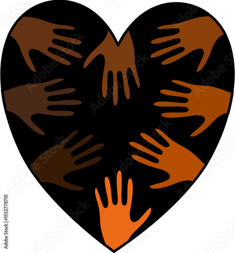 Zero Discrimination Day Symbol in Flat Vector Style