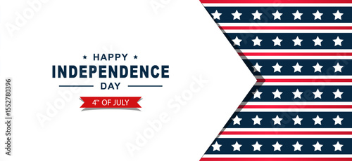 happy independence day 4th of July with American flag background Free Vector and Free SVG