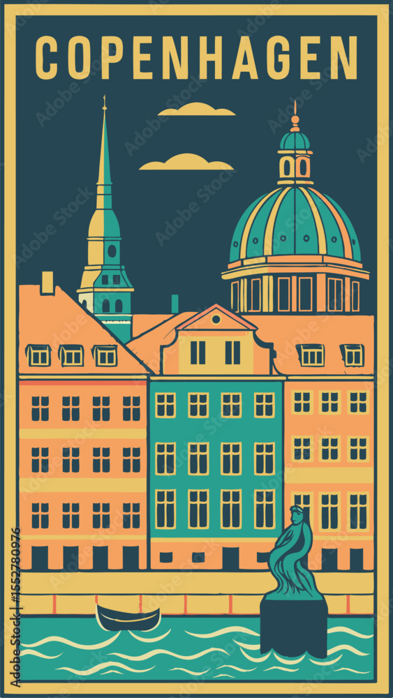 Fototapeta premium Copenhagen Calling - Nordic Grace in Graphic Form