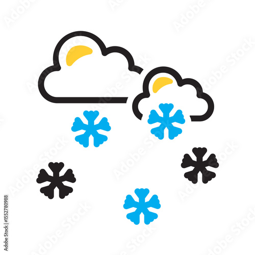 Vector multi color icon for Snow