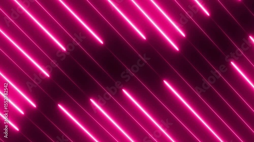 Futuristic pink Neon Lines – Moving Glowing Tech Light Background Loop