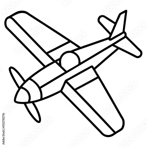 Minimal Toy Plane Outline Design
