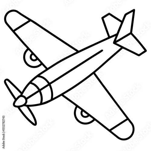 Minimal Toy Plane Outline Design