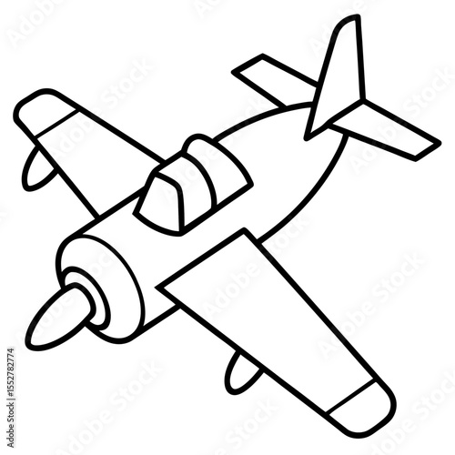 Minimal Toy Plane Outline Design