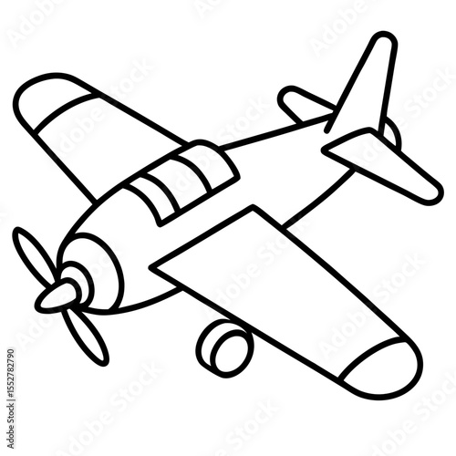 Minimal Toy Plane Outline Design