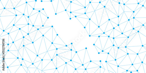 Technology abstract white digital background of connected dot with blue line .many squares and rectangle shapes .Internet connection network high digital technology with connecting points and dot 