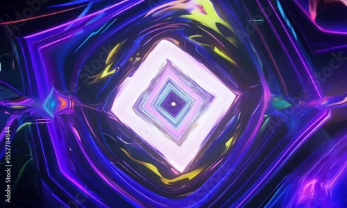 Psychedelic Neon Tunnel of Liquid Light