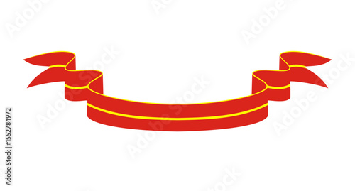 red ribbon vector for decoration, ornaments, banners etc.