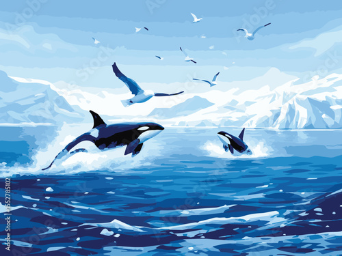 whales in the sea