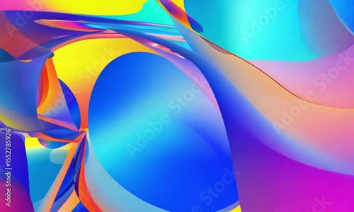 Abstract Vibrant Shapes Morphing Colorful Motion Graphics