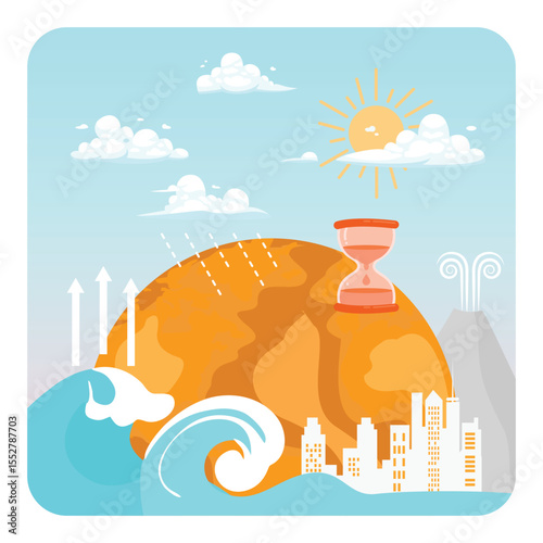 Global Warming Effects on Earth and Climate Change Awareness.