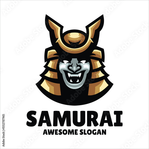 Samurai Mascot Logo Design Esport or Corporate Logo vector