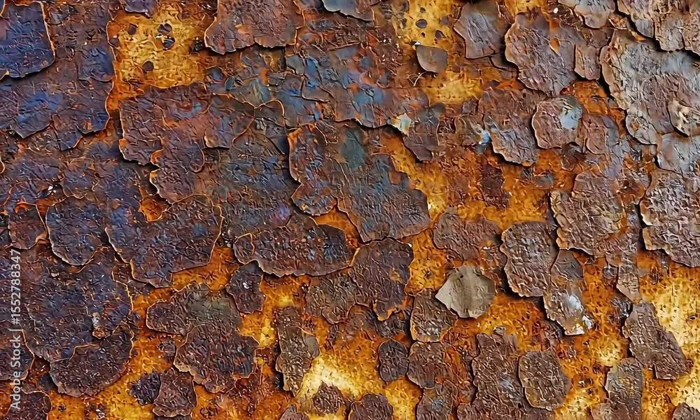 Exploring the intricate beauty of rust and decay on an aged metal surface