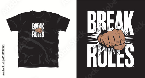 Break rules,motivational typography t-shirt design, inspirational quote, motivational slogan for fitness, life, success, positive mindset, casual apparel, t-shirt design