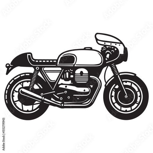 Retro Speed Motorcycle Illustration for Modern Printables

