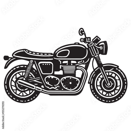 Classic Motorcycle Clipart for Decals and Digital Art

