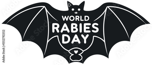 World Rabies Day bat graphic with text animal mammal