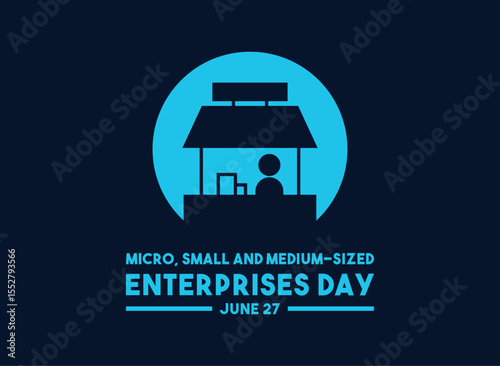 Flat design vector of Micro, Small and Medium-Sized Enterprises Day. June 27.