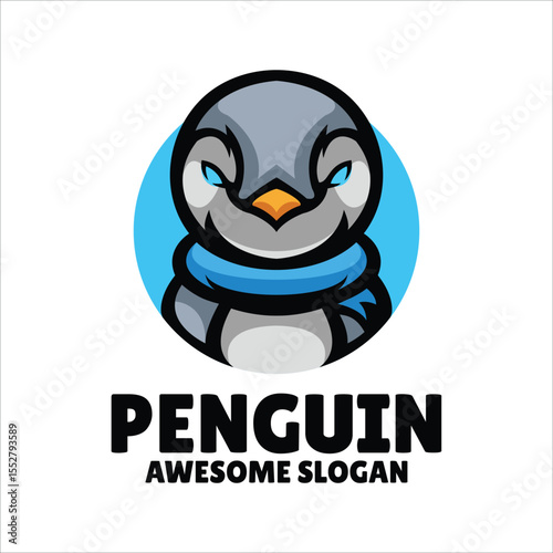 Penguin Mascot Logo Design Esport or Corporate Logo vector