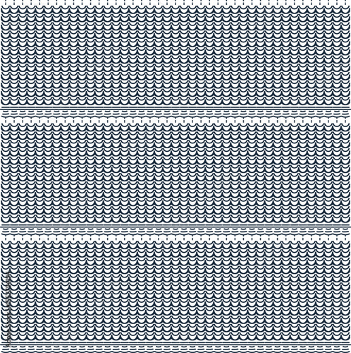 Texture in the form of small arched elements imitating tiles.