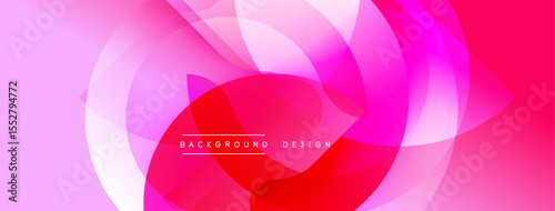 Abstract fluid shapes, vibrant pinks, reds create dynamic background. Modern design suggests movement, energy, visual appeal.