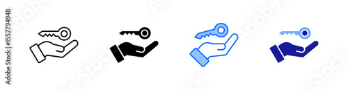 Opportunity Multiple Style Icon Set Vector 