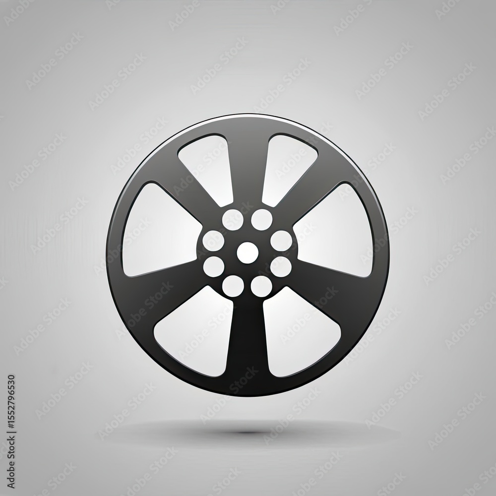 Fototapeta premium Vintage film reel design representing classic cinema and storytelling in a creative and artistic format