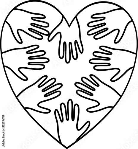 World Zero Discrimination Day vector in black and white Style
