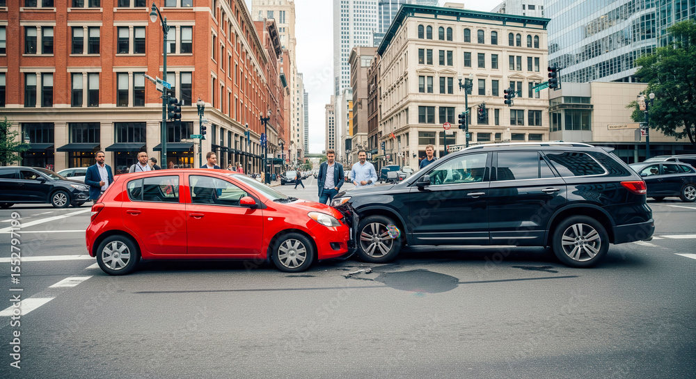 Urban Intersection Car Collision with Observers Urban Intersection Car Collision with Observers
