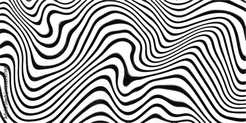 Abstract linear distorted pattern. Linear distorted wavy pattern, optical illusion effect. Creative abstract line style image background for advertising, presentation.