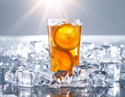 Refreshing Iced Tea with Orange Slices A Perfect Summer Drink